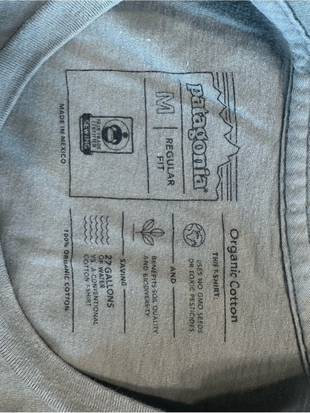 Patagonia Womens Fitz Roy Bison Graphic T-shirt Gray Size M STY39372 - Picture 3 of 3